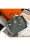 Hermes Birkin 30cm Bag In Vert Amande Clemence Leather GHW Replica