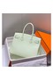 Hermes Birkin 30cm Bag In Vert Fizz Clemence Leather PHW Replica