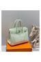Hermes Birkin 30cm Bag In Vert Fizz Clemence Leather PHW Replica