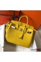 Hermes Birkin 30cm Bag In Yellow Clemence Leather GHW Replica