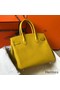 Hermes Birkin 30cm Bag In Yellow Clemence Leather GHW Replica