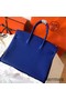 Hermes Birkin 35 Handmade Bag In Blue Electric Clemence Leather Replica