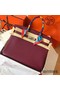 Hermes Birkin 35 Handmade Bag In Bordeaux Clemence Leather Replica