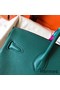 Hermes Birkin 35 Handmade Bag In Malachite Clemence Leather Replica