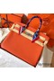 Hermes Birkin 35 Handmade Bag In Orange Clemence Leather Replica