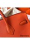 Hermes Birkin 35 Handmade Bag In Orange Clemence Leather Replica