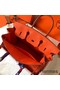 Hermes Birkin 35 Handmade Bag In Orange Clemence Leather Replica
