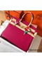 Hermes Birkin 35 Handmade Bag In Peach Clemence Leather Replica