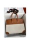 Hermes Birkin 35 Handmade Bag In Toile & Gold Swift Leather Replica