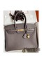 Hermes Birkin 35 Retourne Handmade Bag In Etain Epsom Calfskin Replica