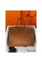 Hermes Birkin 35 Retourne Handmade Bag In Gold Clemence Leather Replica