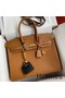 Hermes Birkin 35 Retourne Handmade Bag In Gold Epsom Calfskin Replica
