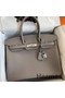 Hermes Birkin 35 Retourne Handmade Bag In Gris Asphalt Clemence Leather Replica