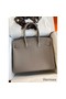 Hermes Birkin 35 Retourne Handmade Bag In Gris Asphalt Clemence Leather Replica