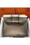 Hermes Birkin 35 Retourne Handmade Bag In Taupe Clemence Leather Replica