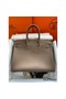 Hermes Birkin 35 Retourne Handmade Bag In Taupe Clemence Leather Replica