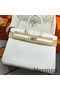 Hermes Birkin 35 Retourne Handmade Bag In White Clemence Leather Replica