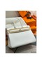 Hermes Birkin 35 Retourne Handmade Bag In White Clemence Leather Replica