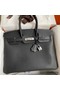 Hermes Birkin 35 Retourne Handmade Bag in Black Swift Leather Replica