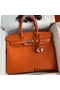 Hermes Birkin 35 Retourne Handmade Bag in Orange Epsom Calfskin Replica