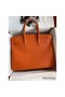 Hermes Birkin 35 Retourne Handmade Bag in Orange Epsom Calfskin Replica