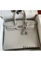 Hermes Birkin 35 Retourne Handmade Bag in Pearl Grey Epsom Calfskin Replica