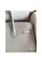 Hermes Birkin 35 Retourne Handmade Bag in Pearl Grey Epsom Calfskin Replica
