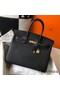 Hermes Birkin 35cm Bag In Black Clemence Leather GHW Replica