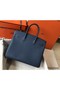 Hermes Birkin 35cm Bag In Blue Agate Clemence Leather GHW Replica