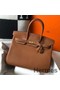 Hermes Birkin 35cm Bag In Gold Clemence Leather GHW Replica