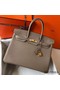 Hermes Birkin 35cm Bag In Gris Tourterelle Clemence Leather GHW Replica