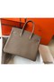 Hermes Birkin 35cm Bag In Gris Tourterelle Clemence Leather GHW Replica