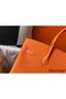 Hermes Birkin 35cm Bag In Orange Clemence Leather GHW Replica
