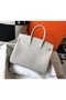 Hermes Birkin 35cm Bag In Pearl Grey Clemence Leather GHW Replica