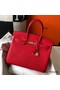 Hermes Birkin 35cm Bag In Red Clemence Leather GHW Replica