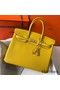 Hermes Birkin 35cm Bag In Yellow Clemence Leather GHW Replica