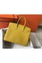 Hermes Birkin 35cm Bag In Yellow Clemence Leather GHW Replica