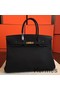 Hermes Birkin 40 Handmade Bag In Black Clemence Leather Replica