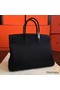 Hermes Birkin 40 Handmade Bag In Black Clemence Leather Replica
