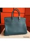 Hermes Birkin 40 Handmade Bag In Blue Jean Clemence Leather Replica