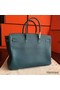 Hermes Birkin 40 Handmade Bag In Blue Jean Clemence Leather Replica