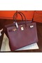 Hermes Birkin 40 Handmade Bag In Bordeaux Epsom Leather Replica