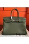 Hermes Birkin 40 Handmade Bag In Canopee Clemence Leather Replica