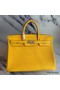 Hermes Birkin 40 Handmade Bag In Yellow Clemence Leather Replica
