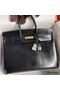 Hermes Birkin 40 Retourne Handmade Bag In Black Box Calfskin Replica