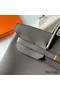 Hermes Birkin 40 Retourne Handmade Bag In Etain Clemence Leather Replica