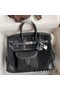 Hermes Birkin Cargo 25 Bag in Black Toile and Swift Leather Replica