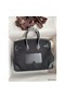 Hermes Birkin Cargo 25 Bag in Black Toile and Swift Leather Replica
