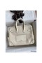 Hermes Birkin Cargo 25 Bag in Craie Toile and Swift Leather Replica