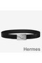 Hermes Black A Cheval Belt Buckle 32 MM Reversible Leather Replica